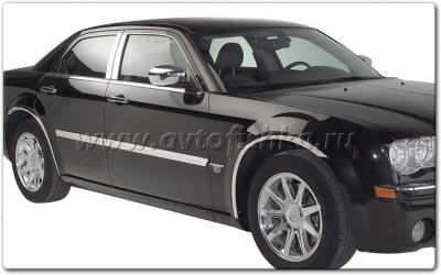 Chrysler 300C (04-) молдинги на двери хромированные, комплект 4 шт.