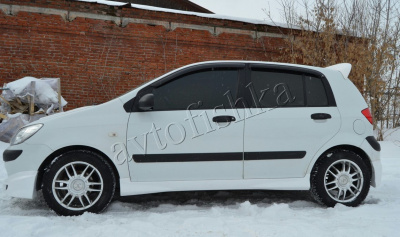 Hyundai Getz (02-11) Пластиковые пороги